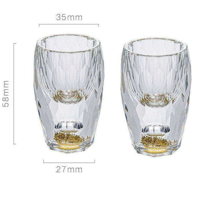 Opulent Golden Crystal Glass Tumblers for Exquisite Drinking Experiences - Très Elite