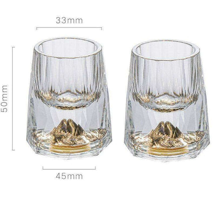 Opulent Golden Crystal Glass Tumblers for Exquisite Drinking Experiences - Très Elite