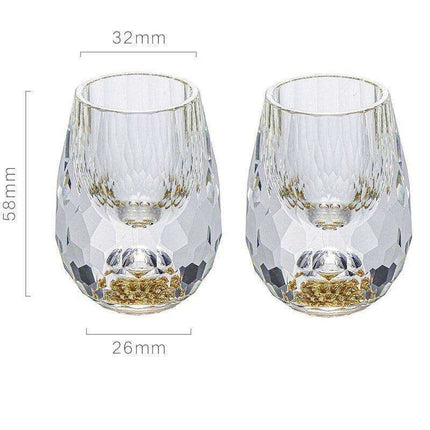Opulent Golden Crystal Glass Tumblers for Exquisite Drinking Experiences - Très Elite