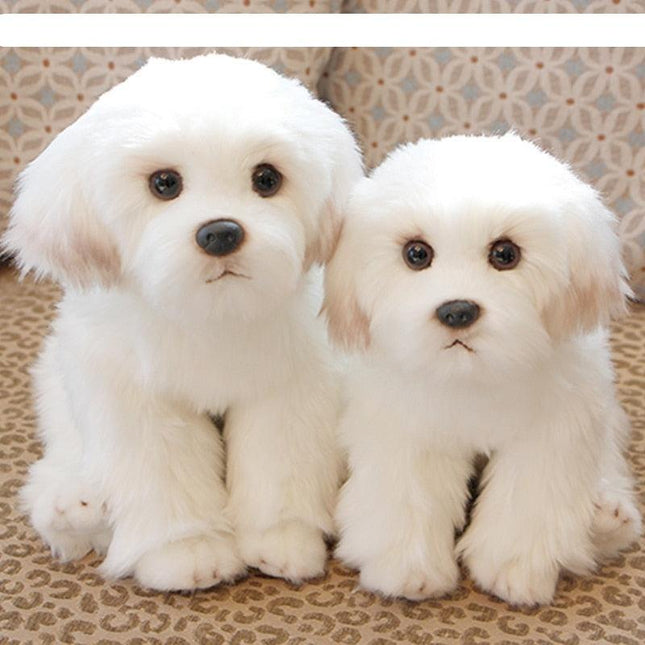 Opulent Maltese Puppy Plush: A Sophisticated Furry Companion