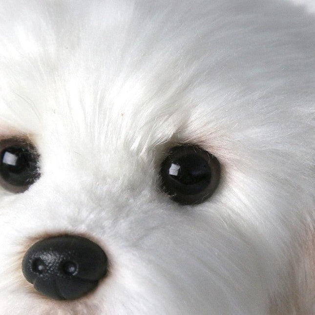 Opulent Maltese Puppy Plush: A Sophisticated Furry Companion
