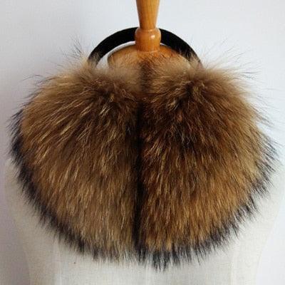 Opulent Oversized Raccoon Fur Earmuffs: Elevate Your Winter Wardrobe with Cozy Elegance