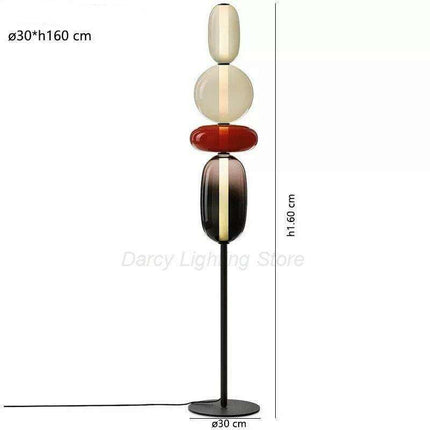 Opulent Scandinavian Glass Floor Lamp for Stylish Home Lighting- Très Elite- Très Elite
