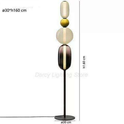 Opulent Scandinavian Glass Floor Lamp for Stylish Home Lighting- Très Elite- Très Elite