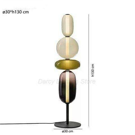 Opulent Scandinavian Glass Floor Lamp for Stylish Home Lighting- Très Elite- Très Elite