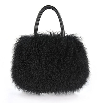 Opulent Wool & Fur Handbags: Exquisite Blend of Mongolian, Australian, and Tibet Lamb Textures - Très Elite