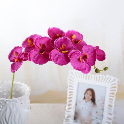 Orchid Splendor: Luxurious Silk Floral Arrangement for Stylish Living..