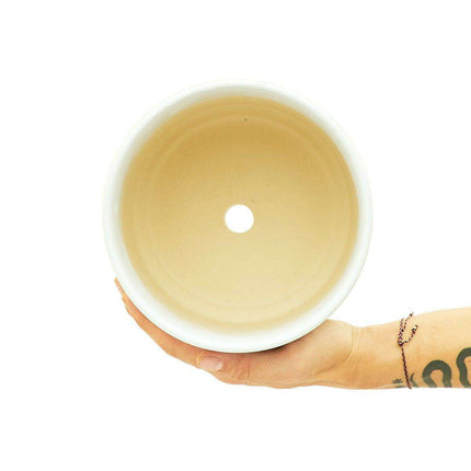 Modern Adjustable White Ceramic Planters with Custom Drainage Solutions