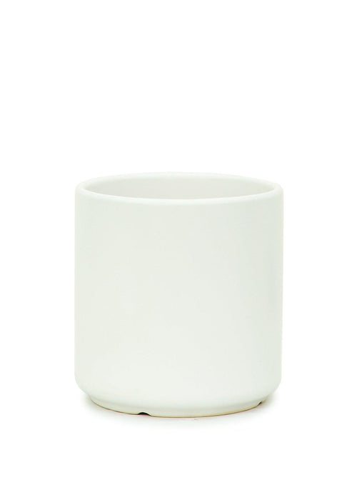 5-Inch Contemporary White Ceramic Planter with Adjustable Drainage System