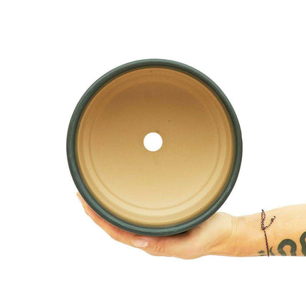 Sleek 5" Matte Black Ceramic Planter with Customizable Drainage