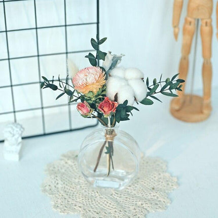 Pastoral Elegance: Handcrafted 25CM Natural Dried Flower Arrangement - Très Elite