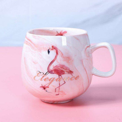 Paw-sitively Charming Flamingo Ceramic Travel Mug: Your Cozy Companion for On-the-Go Sips - Très Elite