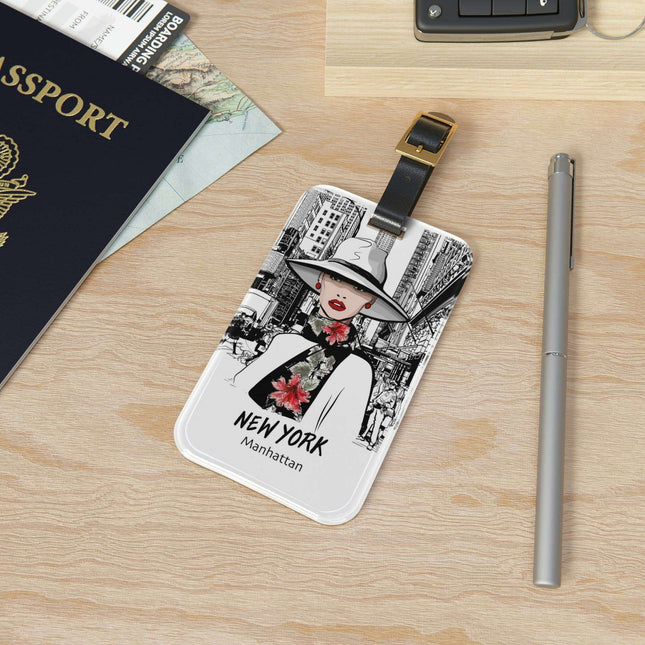 Personalized Chic Acrylic Luggage Tag - Stylish Travel Essential