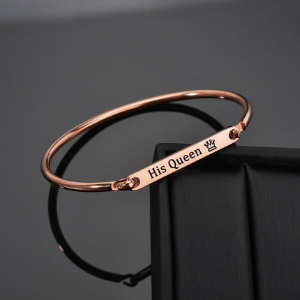 Personalized Elegance Engraved Stainless Steel Bracelet - A Cherished Memory