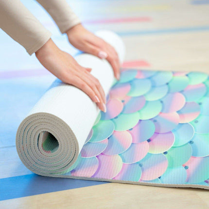 Personalized Mermaid Serenity Luxury Yoga Mat - Elegant and Lightweight Support