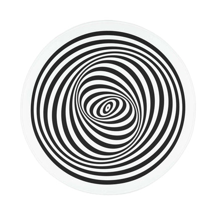 Personalized Optical Illusion Round Bath Mat - Unique Abstract Design for Stylish Bathroom Decor - Très Elite