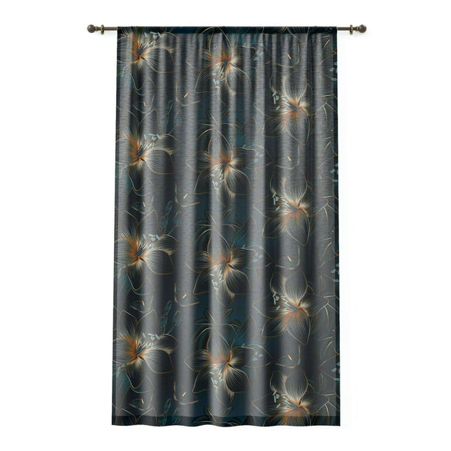 Personalized Vintage Floral Photo Curtains - Custom Elegant Home Decor
