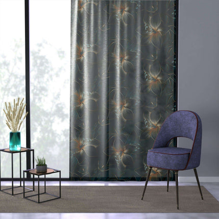 Personalized Vintage Floral Photo Curtains - Custom Elegant Home Decor - Très Elite