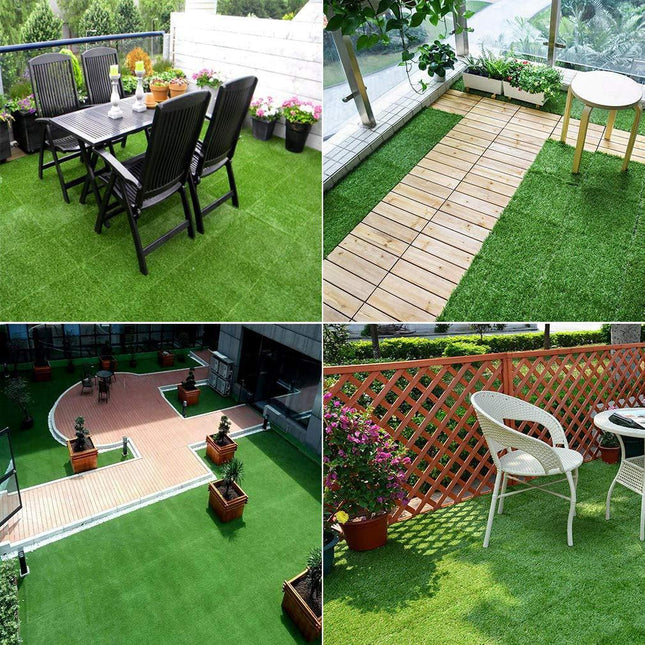 Pet-Friendly Artificial Grass Turf Tiles - Transform Your Home and Balcony with Easy Maintenance - Available in Sets of 6 or 12