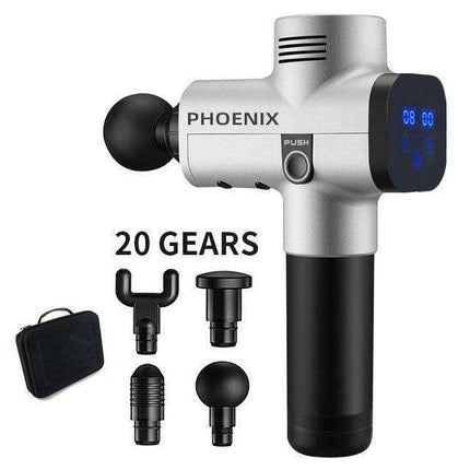 Phoenix A2 Deep Tissue Percussion Massager Set with Custom Speed Settings and Attachments - Très Elite