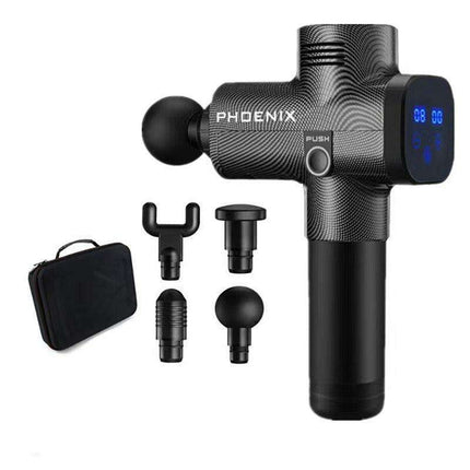 Phoenix A2 Deep Tissue Percussion Massager Set with Custom Speed Settings and Attachments - Très Elite