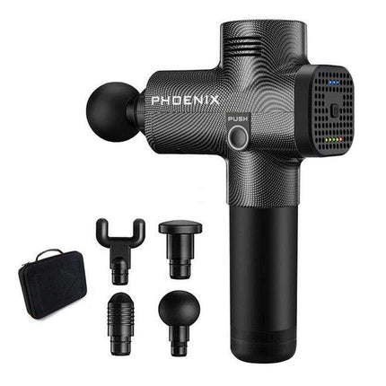Phoenix A2 Deep Tissue Percussion Massager Set with Custom Speed Settings and Attachments - Très Elite