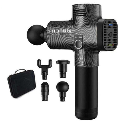 Phoenix A2 Deep Tissue Percussion Massager Set with Custom Speed Settings and Attachments - Très Elite