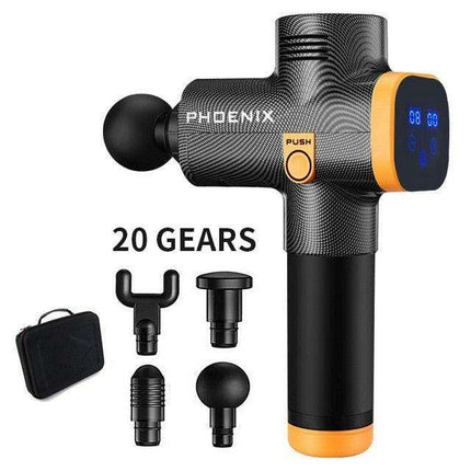 Phoenix A2 Deep Tissue Percussion Massager Set with Custom Speed Settings and Attachments - Très Elite