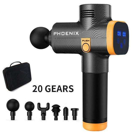 Phoenix A2 Deep Tissue Percussion Massager Set with Custom Speed Settings and Attachments - Très Elite
