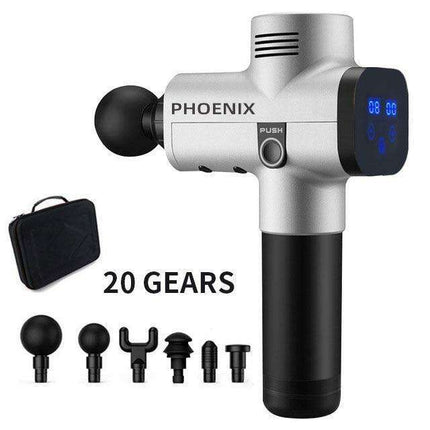Phoenix A2 Deep Tissue Percussion Massager Set with Custom Speed Settings and Attachments - Très Elite