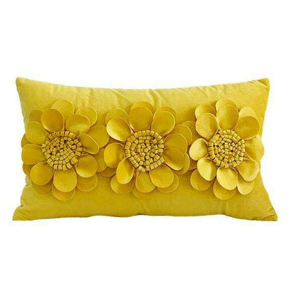 Pink and White Floral Velvet Tufted Throw Pillow Set with Fringe Trimming - Très Elite
