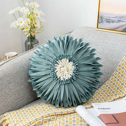 Pink and White Floral Velvet Tufted Throw Pillow Set with Fringe Trimming - Très Elite