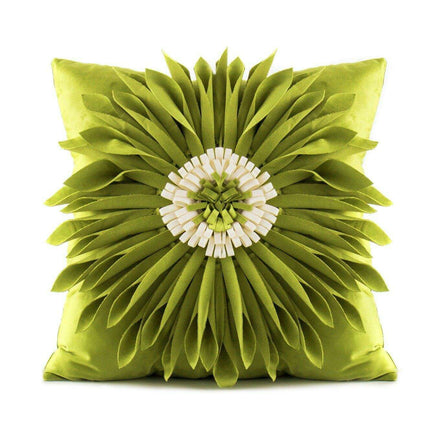 Pink and White Floral Velvet Tufted Throw Pillow Set with Fringe Trimming - Très Elite