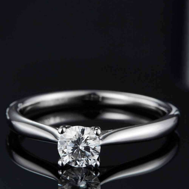 Platinum Moissanite Engagement Ring - Exquisite Symbol of Love