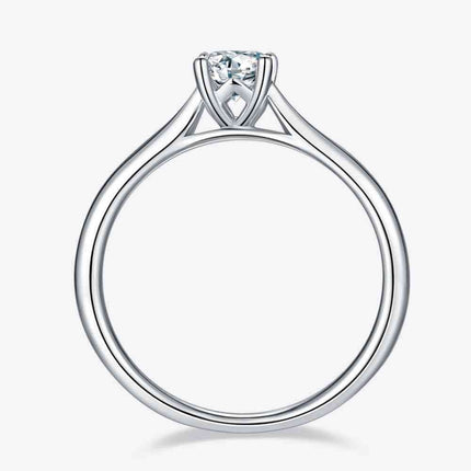 Platinum Moissanite Engagement Ring - Exquisite Symbol of Love