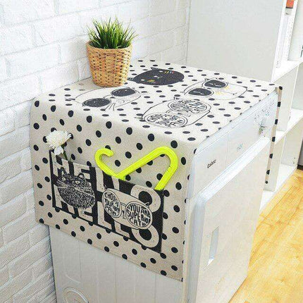 Playful Cartoon-Themed Linen Dust Cover for Chic Protection