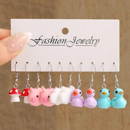 Playful Creatures Earring Set - A Fun Twist for Your Style - Très Elite