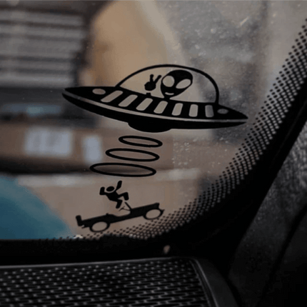 Playful Reflective Car Sticker Set - Creative Cartoon Designs for Your Vehicle..