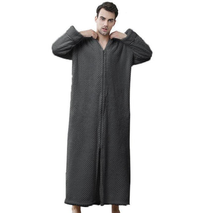 Plush 100% Cotton Cut Velvet Men's Luxury Bathrobe - Unmatched Comfort and Style - Très Elite