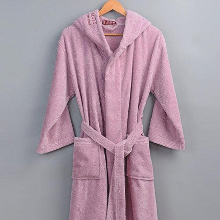 Plush 100% Cotton Unisex Bathrobe - Ultimate Comfort for Everyone