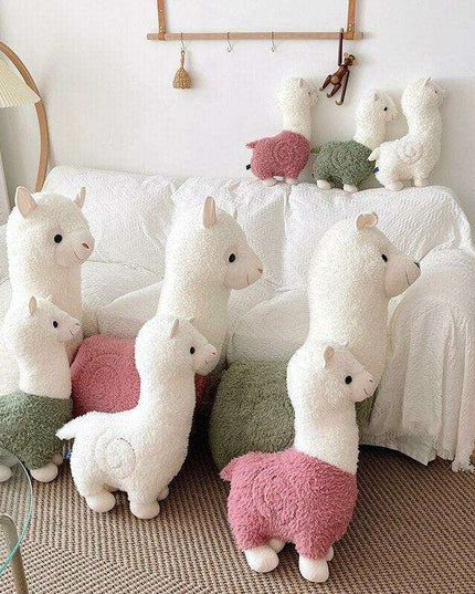 Cheerful Alpaca Sheep Plush Pillow - Adorable Decorative Cushion for Home and Gifts