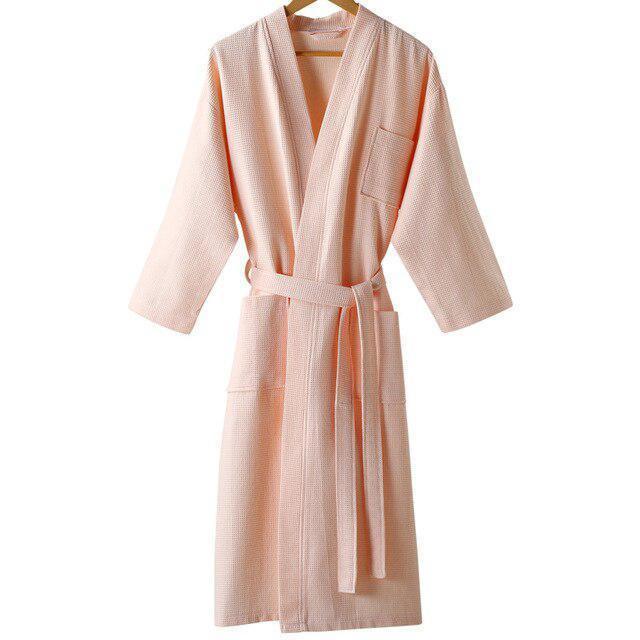 Plush Unisex 100% Cotton Waffle Bathrobe for Ultimate Relaxation