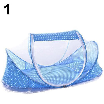 Portable 4-in-1 Baby Travel Crib Tent with Mosquito Net for Safe and Comfortable Adventures