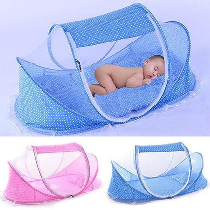 Portable 4-in-1 Baby Travel Crib Tent with Mosquito Net for Safe and Comfortable Adventures