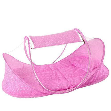 Portable 4-in-1 Baby Travel Crib Tent with Mosquito Net for Safe and Comfortable Adventures