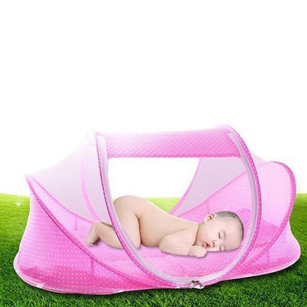 Portable 4-in-1 Baby Travel Crib Tent with Mosquito Net for Safe and Comfortable Adventures