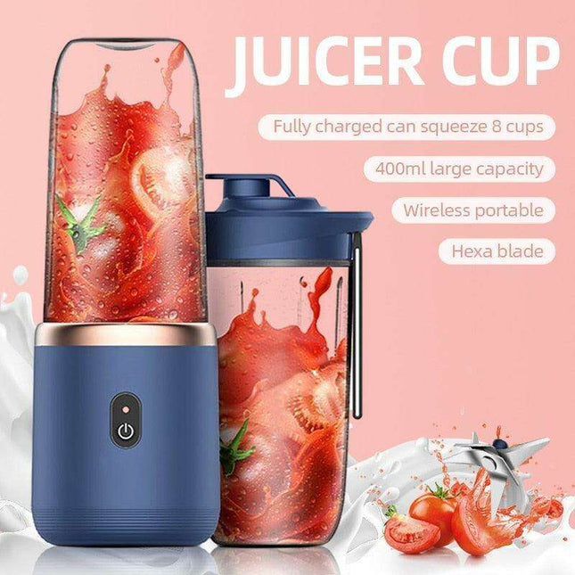 Portable 6-Blade Electric Blender & Juicer | On-the-Go Smoothie Maker for Healthy Living
