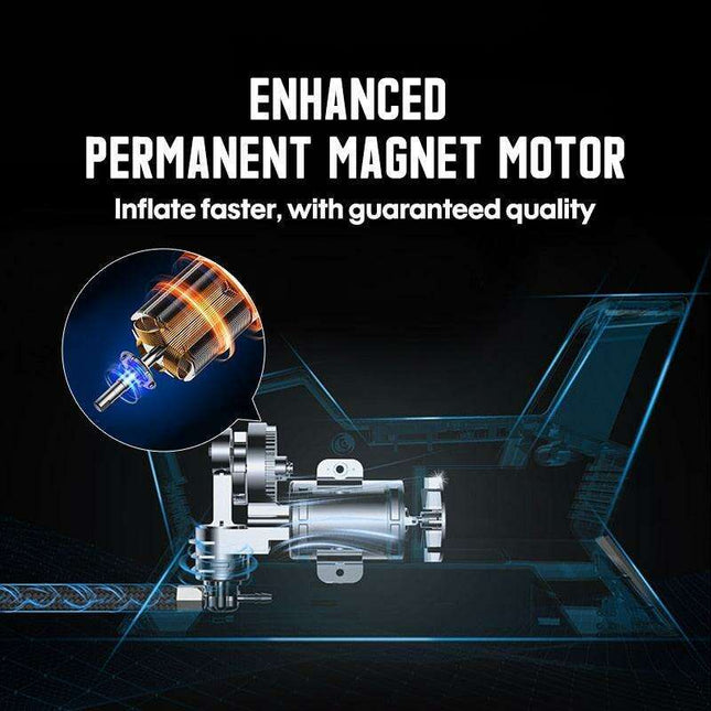 Portable Cordless Tire Inflator with Digital Gauge and LED Light for Quick Inflation