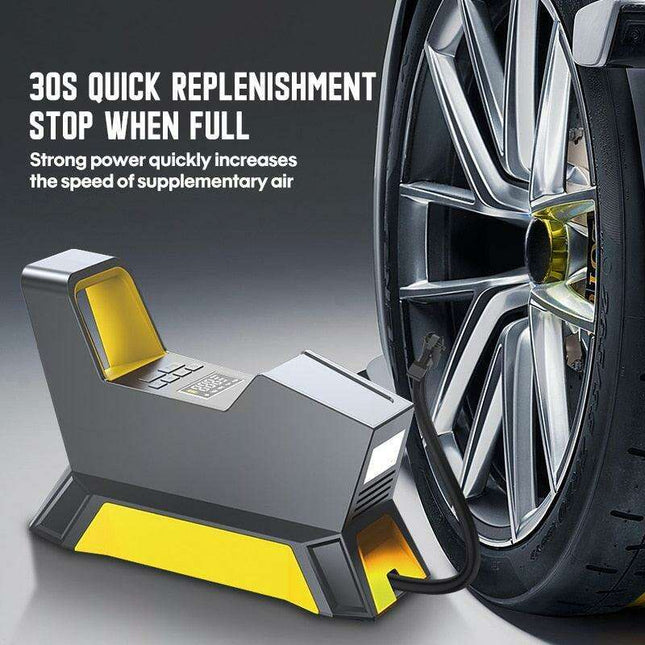 Portable Cordless Tire Inflator with Digital Gauge and LED Light for Quick Inflation