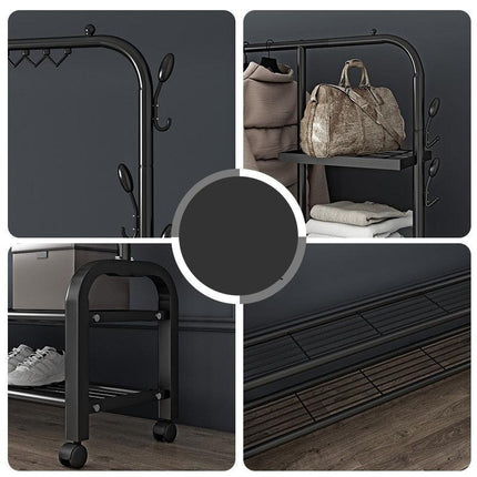 Portable Stainless Steel Folding Laundry Rack with Wheels for Easy Drying - Très Elite